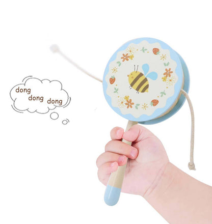 ToysLink - Wooden Bumble Bee & Butterfly Monkey Drum