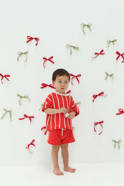 FRECKLES the label - Pre-Order Retro Stripe Knit SET | Winterberry
