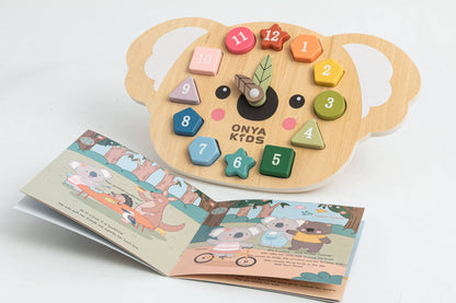 ToysLink - A Day with KiKi-Wooden Koala Learning Clock