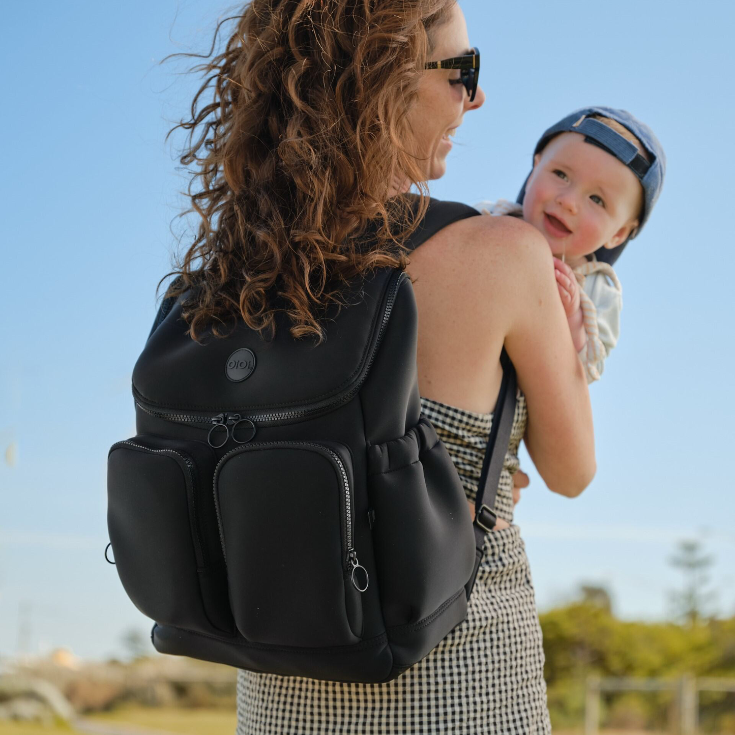 OiOi - Signature Nappy Backpack - Black Neoprene