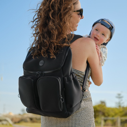 OiOi - Signature Nappy Backpack - Black Neoprene