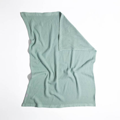 Living Textiles - Bassinet Cotton Cellular Blanket - Sage