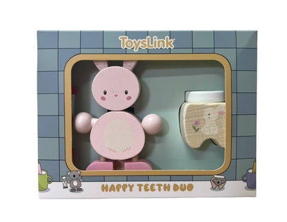 ToysLink - Wooden Happy Teeth Duo with Story Book-Bunny