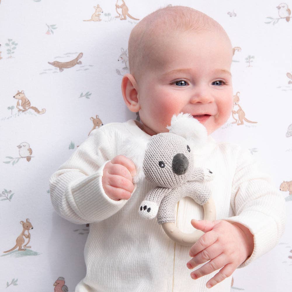 Living Textiles - Ring Rattle - Koala