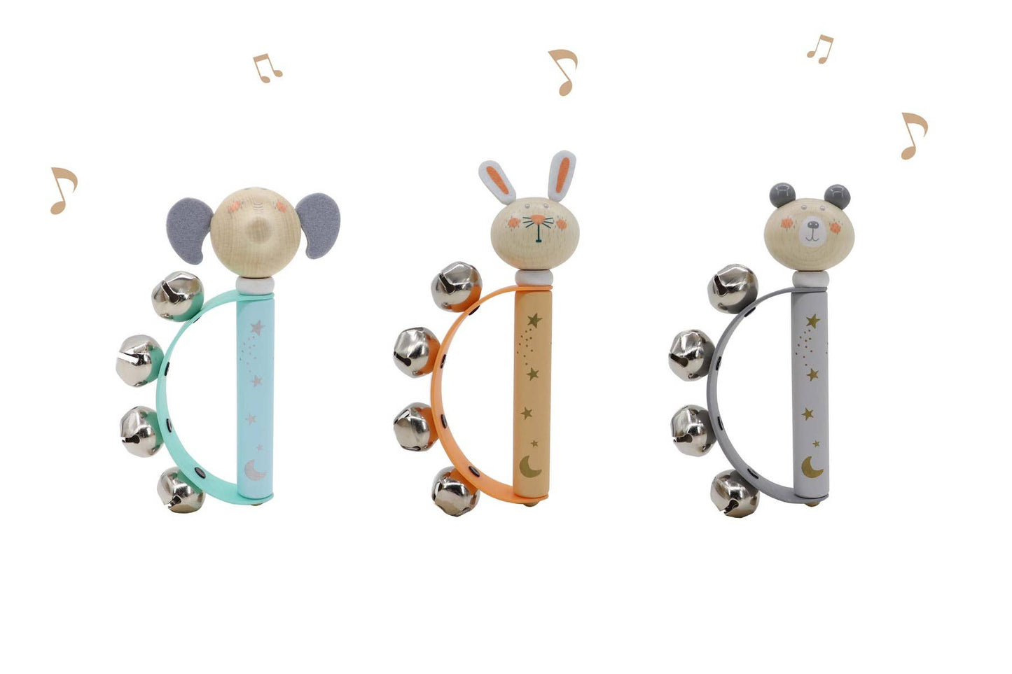 ToysLink - Wooden Animal Baby Bell Ring