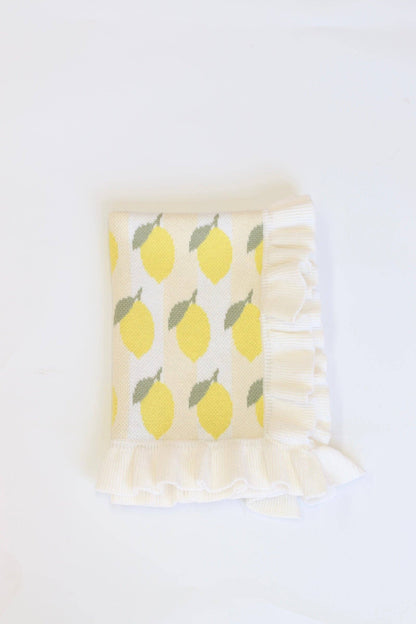 SALLI COLLECTIVE - Freshly squeezed frilled doll Blanket + Pillow set