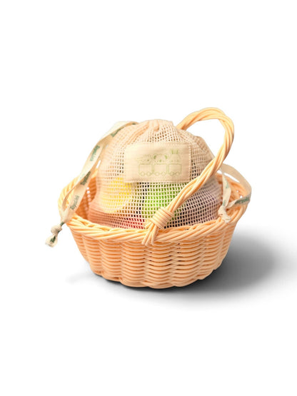 ToysLink - Toyslink Wooden Fruit & Vege Basket Playset