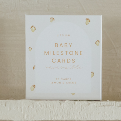 The Beige Collective - Baby Milestone Cards | Lemon & Creme