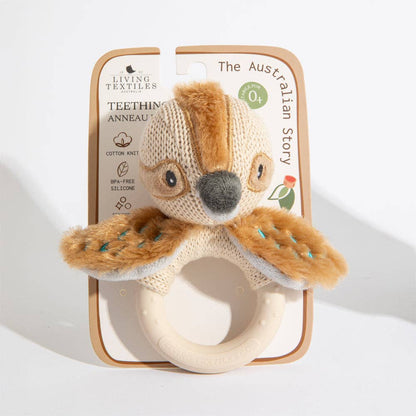 Living Textiles - Ring Rattle - Kookaburra