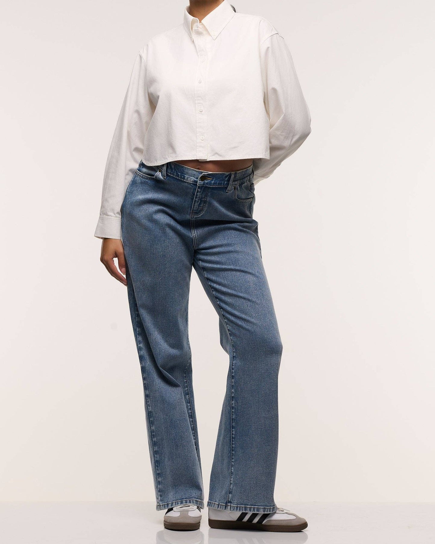 Soon Maternity - Relaxed Wide Leg Maternity Jeans - Dark Stone
