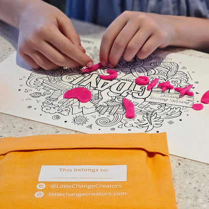 Little Change Creators - SPLASH! Pocket Reusable Colouring Set | Sealife Travel Toy
