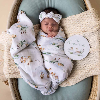 Snuggle Hunny - Duck Pond Organic Muslin Wrap