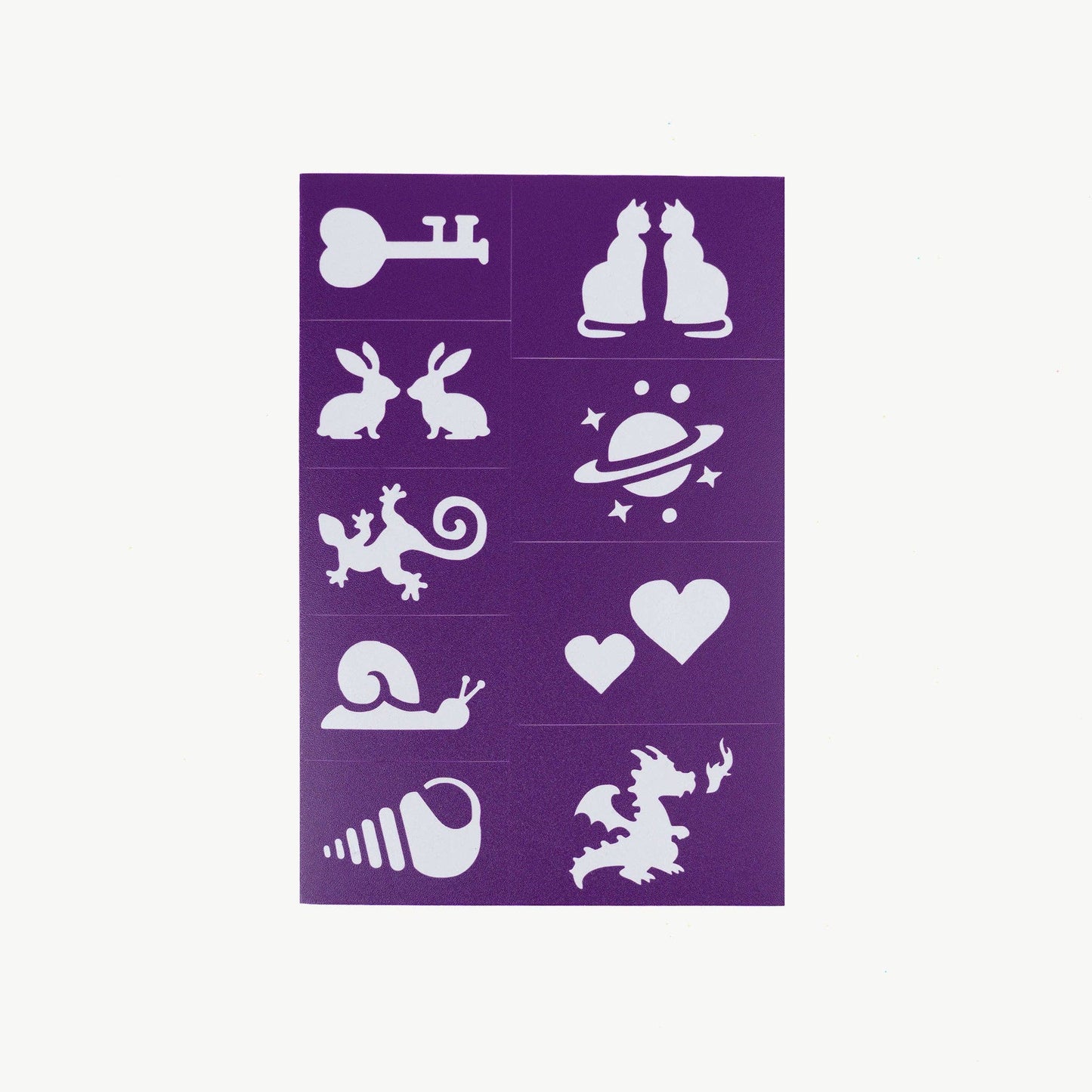 Oh Flossy - Oh Flossy Reusable Adhesive Face Paint & Makeup Stencils - Purple