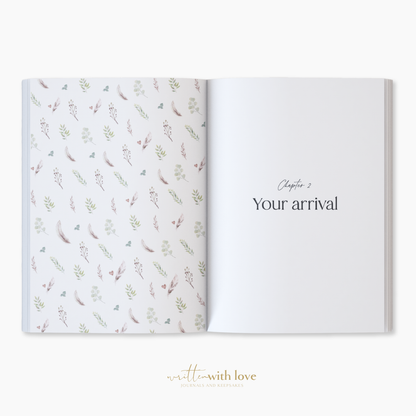 Written With Love - Baby Memory Book with Keepsake Box - Peony Pink