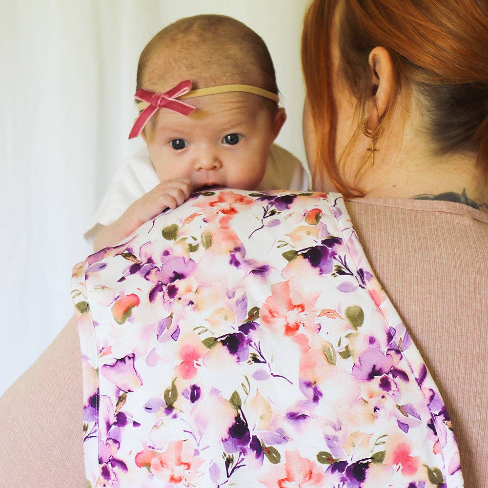 Snuggle Hunny - Blushing Beauty Organic Cotton Burp Cloth