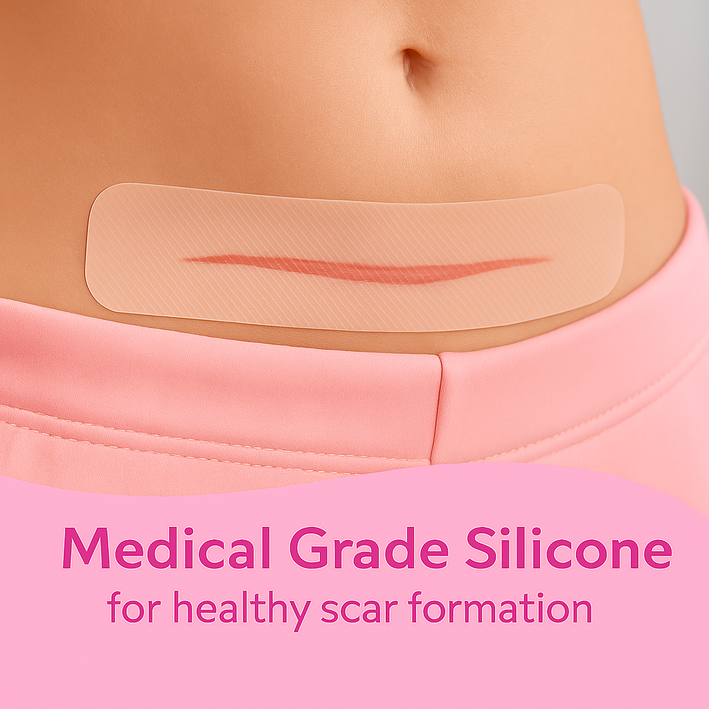 Ninja Mama - Transparent C-Section Silicone Scar Strips - Pack of 6