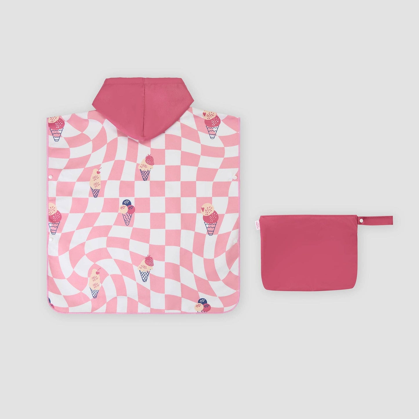 LESIMO - Sand Free Kids Hooded Towel - Ice Cream
