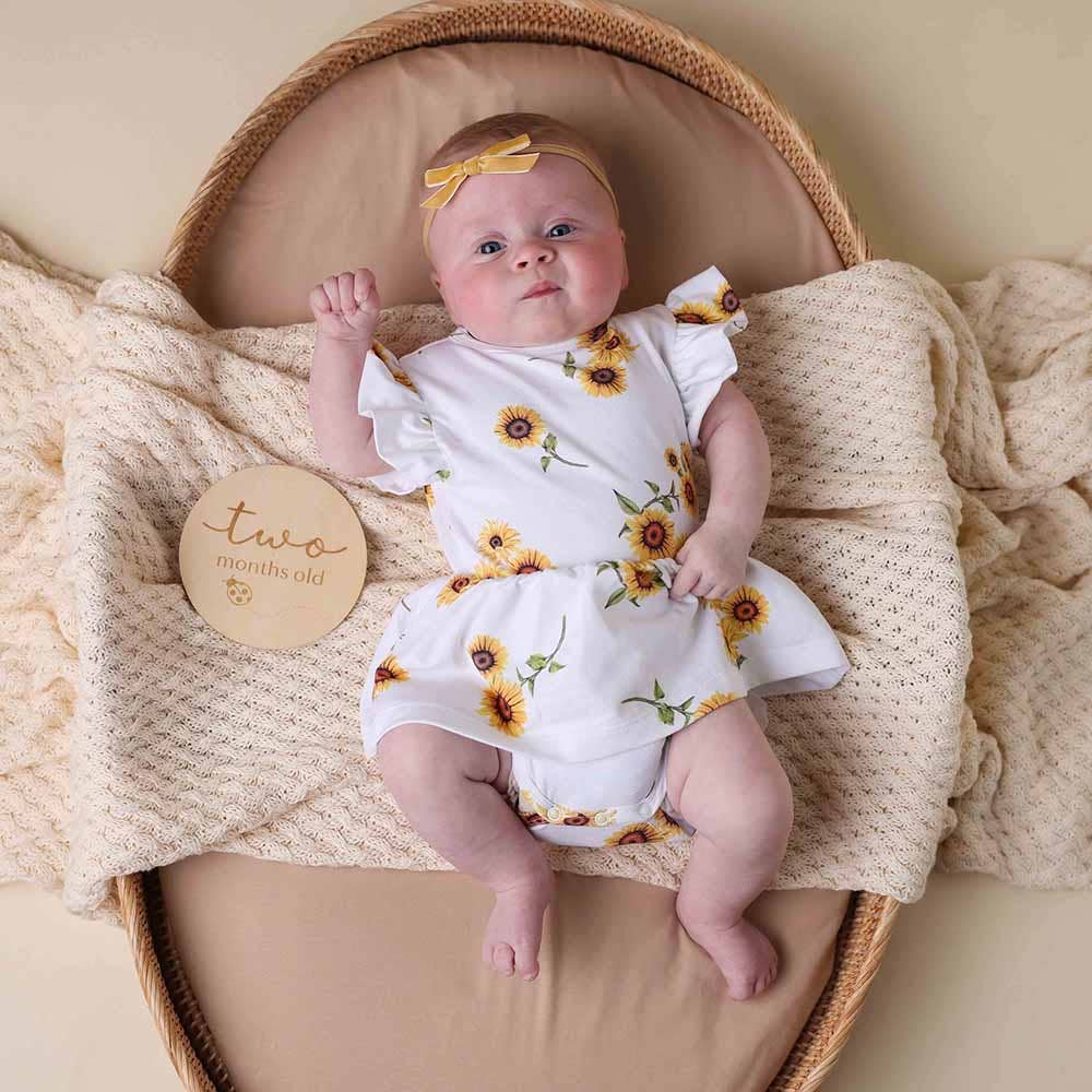 Sunflower Short Sleeve Organic Dress