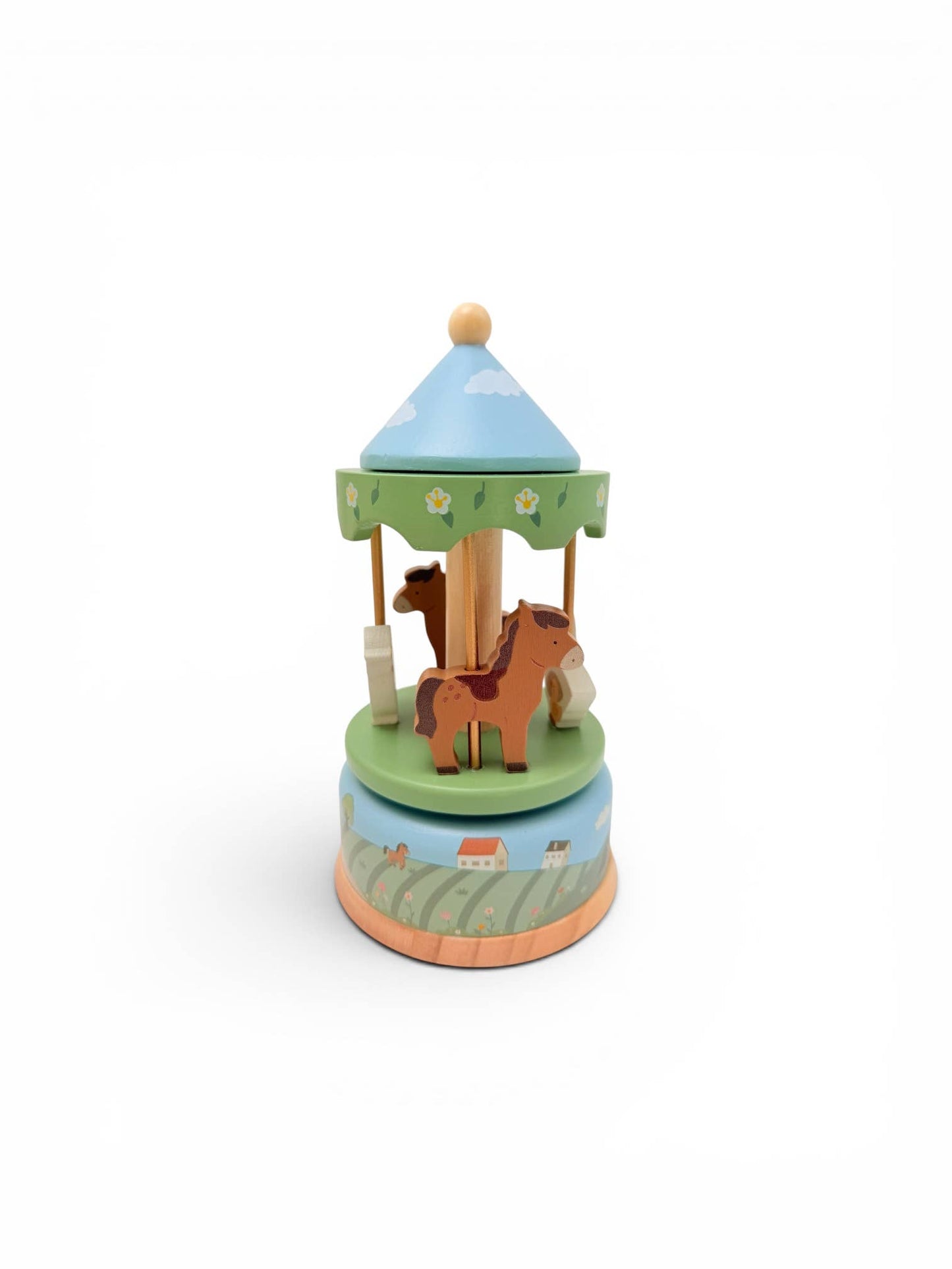 ToysLink - Onya Kids Wooden Farm Carousel Music Box