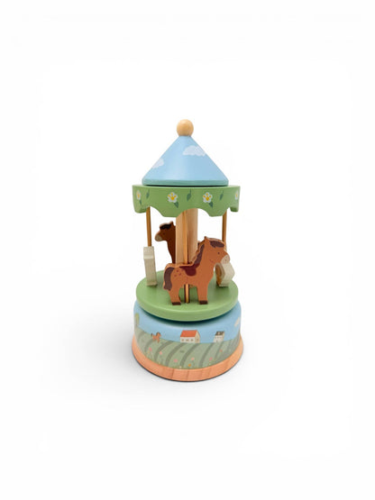 ToysLink - Onya Kids Wooden Farm Carousel Music Box
