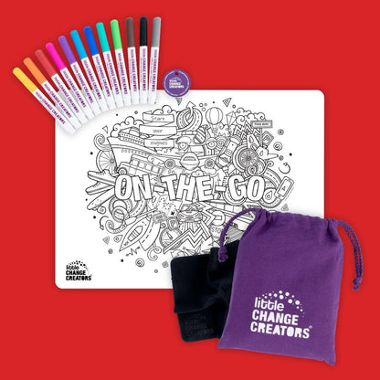 Little Change Creators - ON-THE-GO | Re-FUN-able™ Transport Silicone Colouring Mat