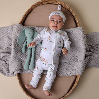 Snuggle Hunny - Duck Pond Organic Snugglesuit Convertible Romper