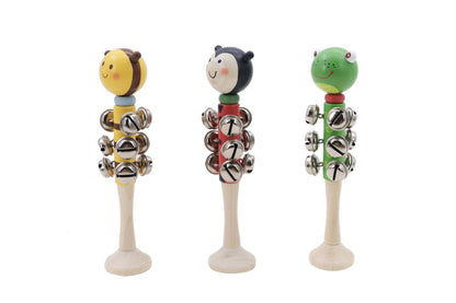 ToysLink - Wooden Bell Rings-Bee, Frog and Ladybug