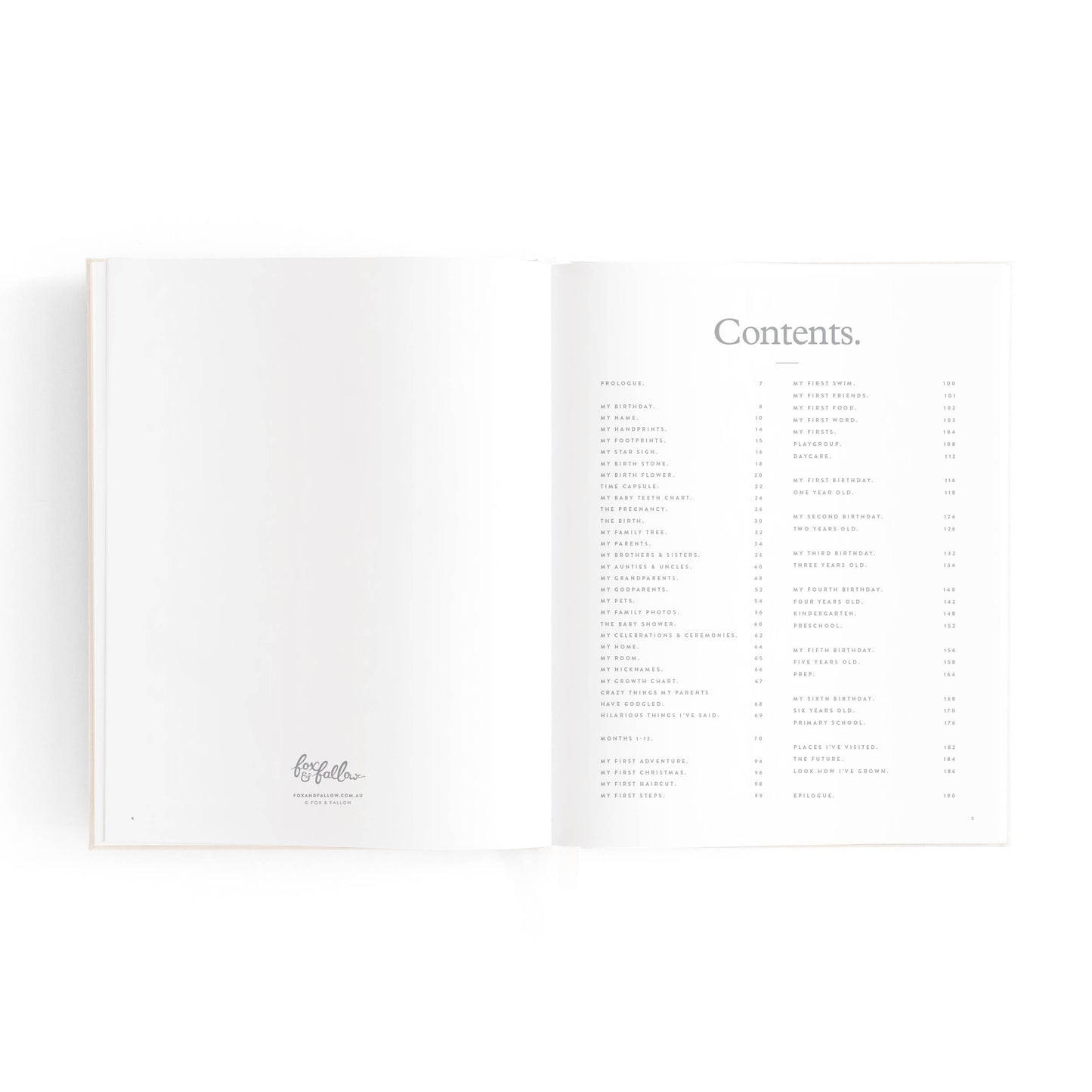 Fox & Fallow - Mini Baby Book Oatmeal