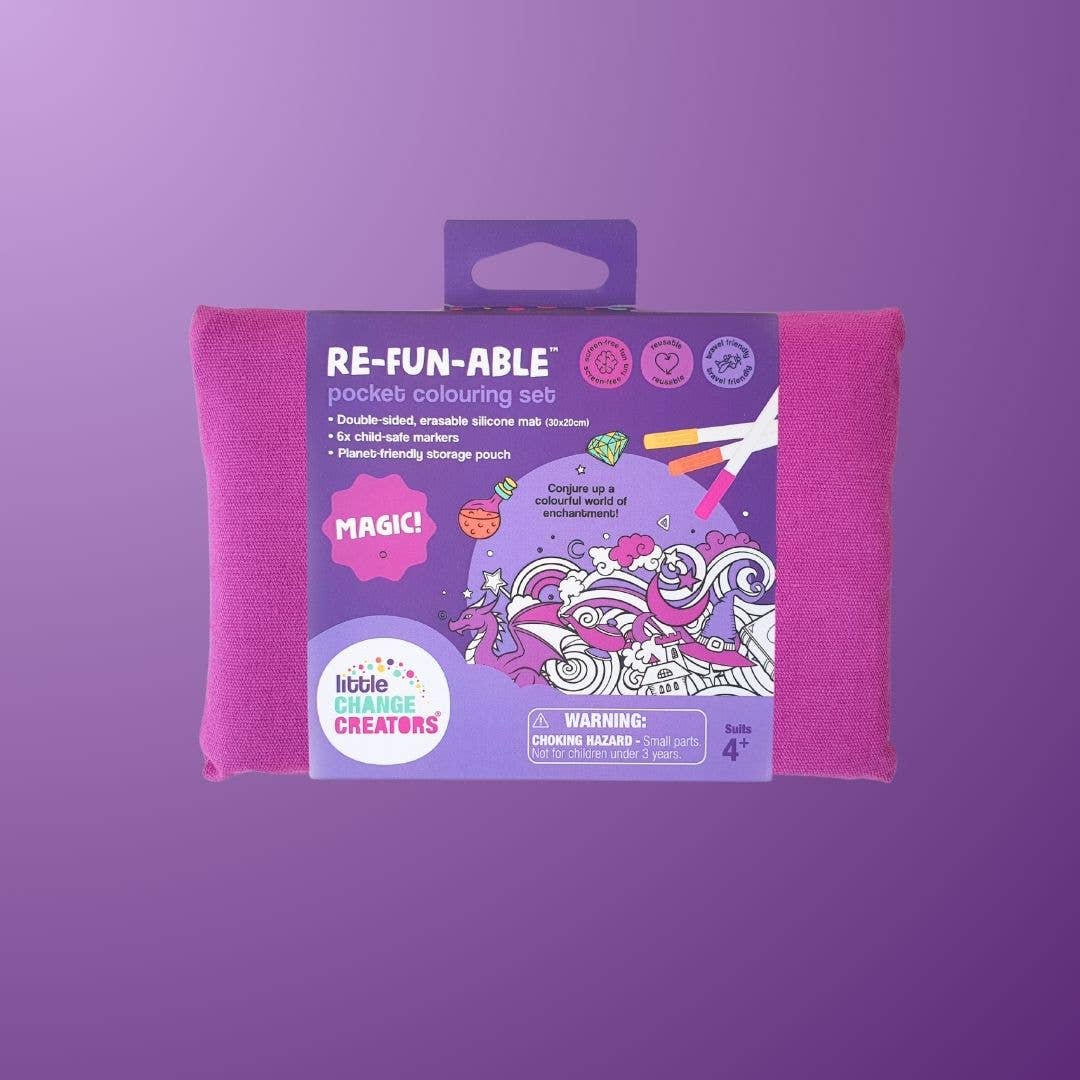 Little Change Creators - MAGIC! Mini Reusable Coloring Kit | Gift for Girls