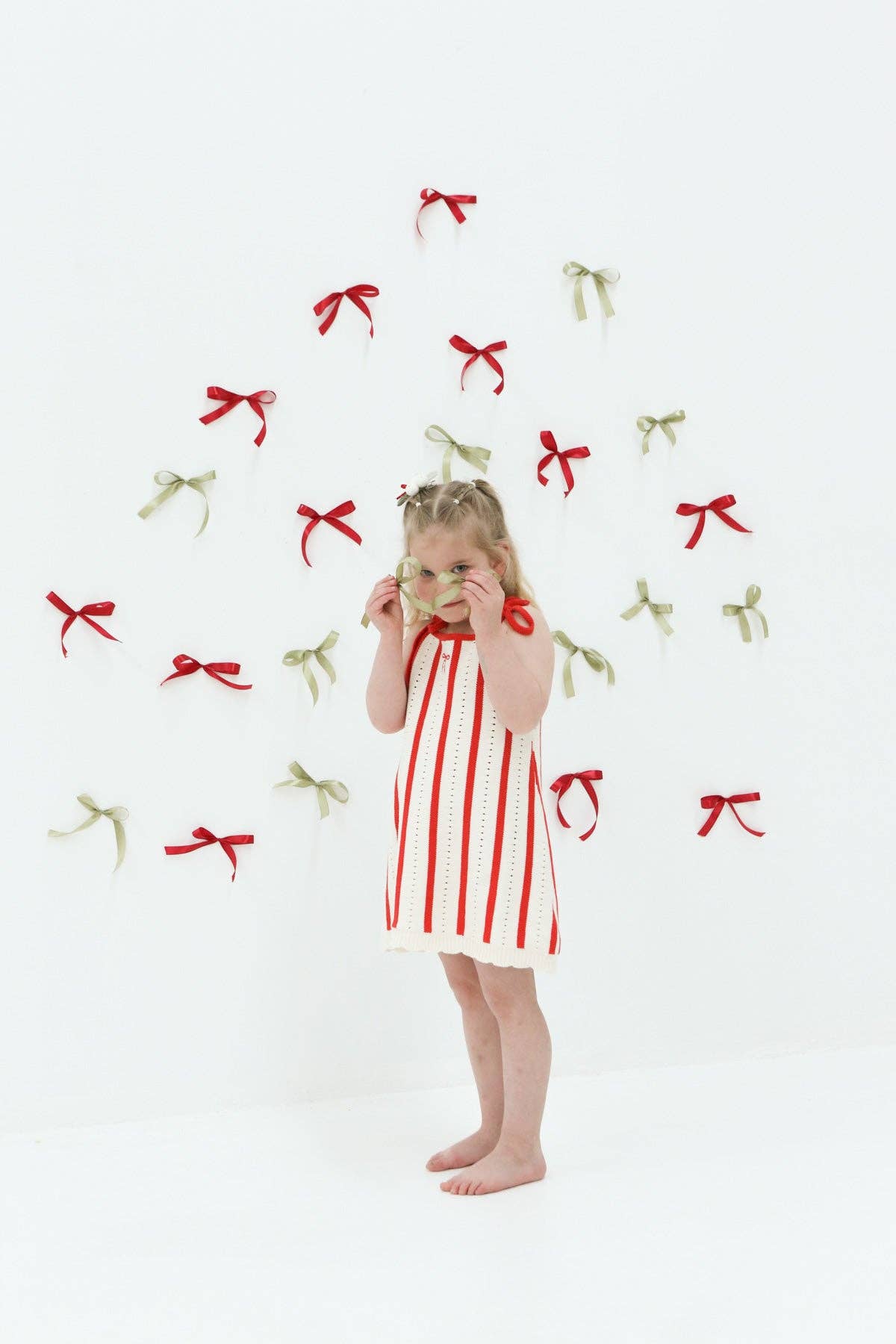 FRECKLES the label - Pre-Order Pointelle Knit Girls Tie Dress | Bow