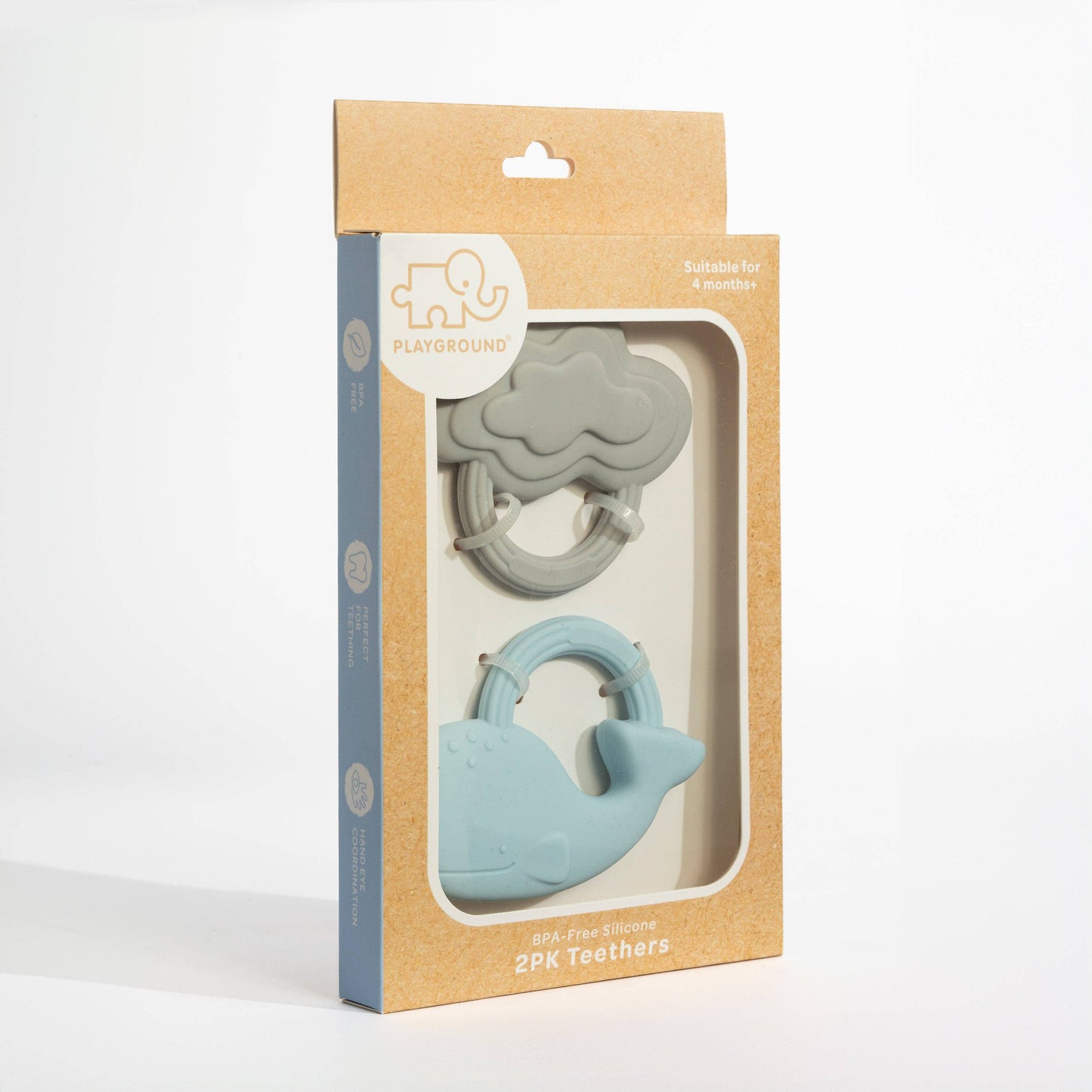 Living Textiles - 2pk Silicone Teether - Whale & Cloud