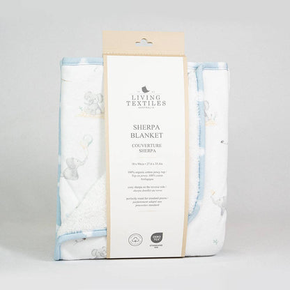 Living Textiles - Sherpa Blanket - Elephant Playtime