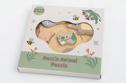 ToysLink - Wooden Aussie Animal Puzzle (Stacking Toy)