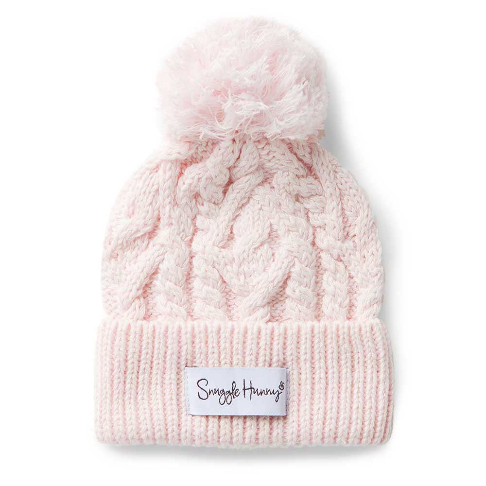Snuggle Hunny - Blush Pink Organic Baby Knit Beanie