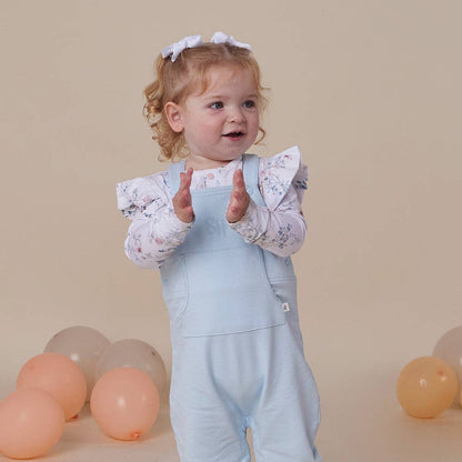 Snuggle Hunny - Sweet Swallows Long Sleeve Organic Bodysuit with Frill