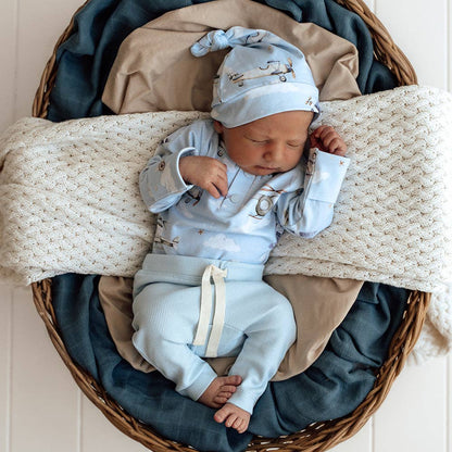 Snuggle Hunny - Baby Blue Organic Pants