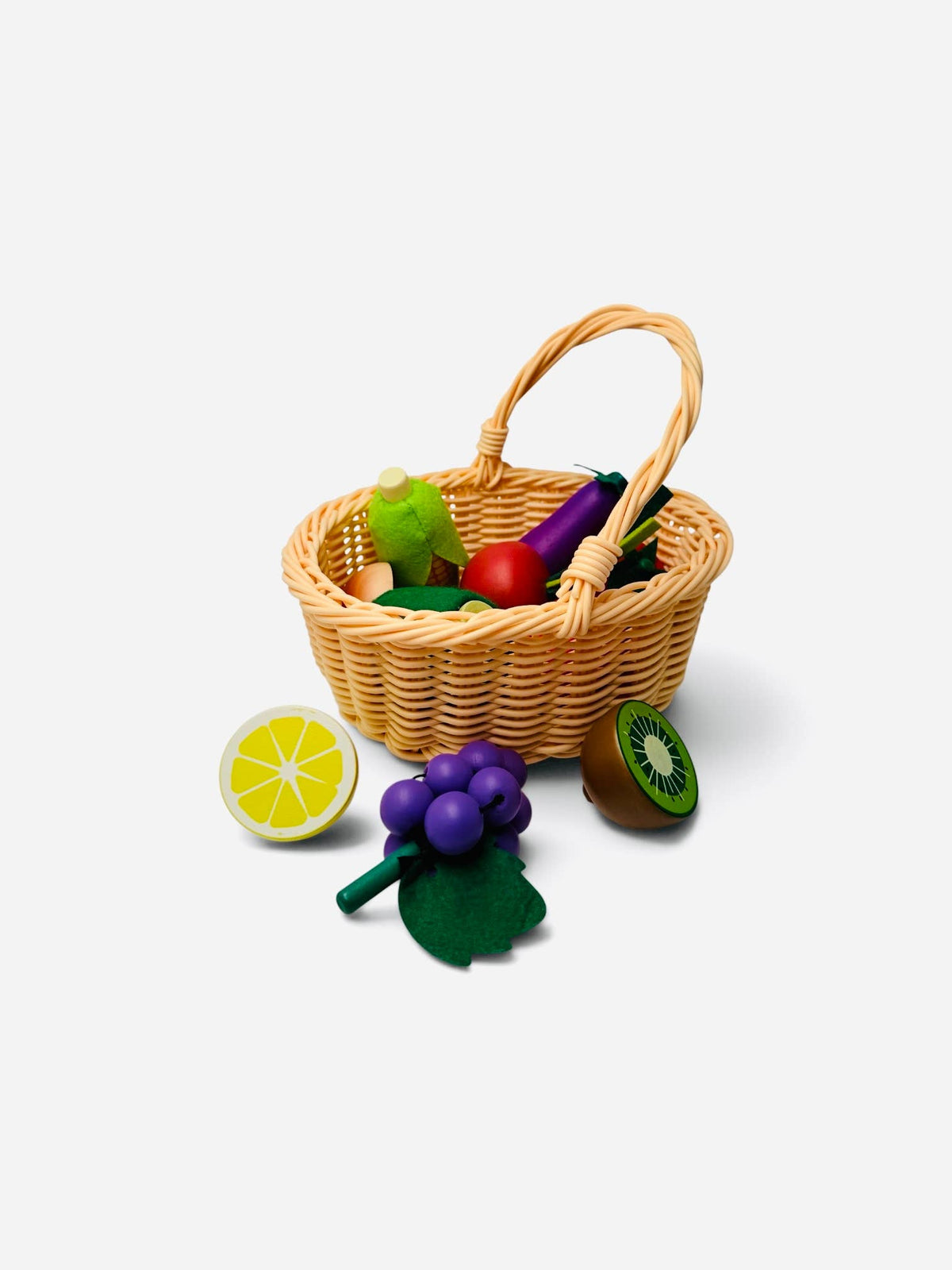 ToysLink - Toyslink Wooden Fruit & Vege Basket Playset