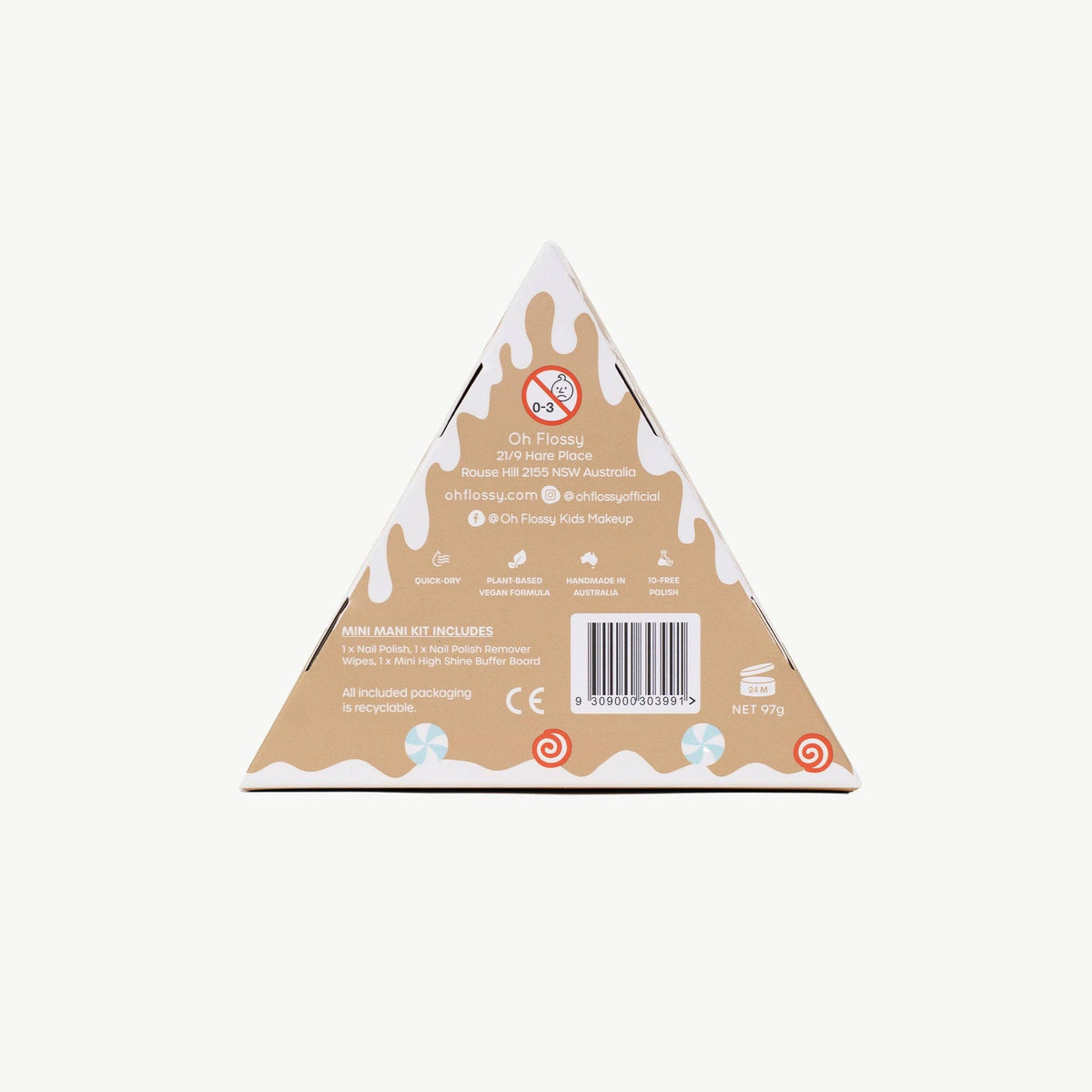 Oh Flossy - Oh Flossy Christmas Gingerbread House Mini Mani Set