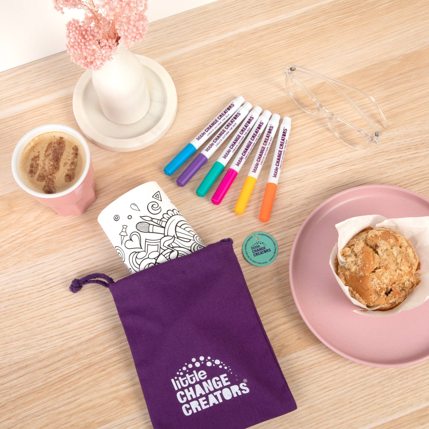 Little Change Creators - IMAGINATION | Reusable Double-sided Colour + Draw Doodle Mat