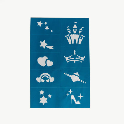 Oh Flossy - Oh Flossy Reusable Adhesive Face Paint & Makeup Stencils - Teal