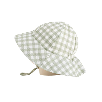 Kynd Baby - Broad Brim Hat - Sage Gingham