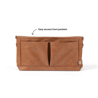 OiOi - Signature Pram Caddy - Tan Vegan Leather
