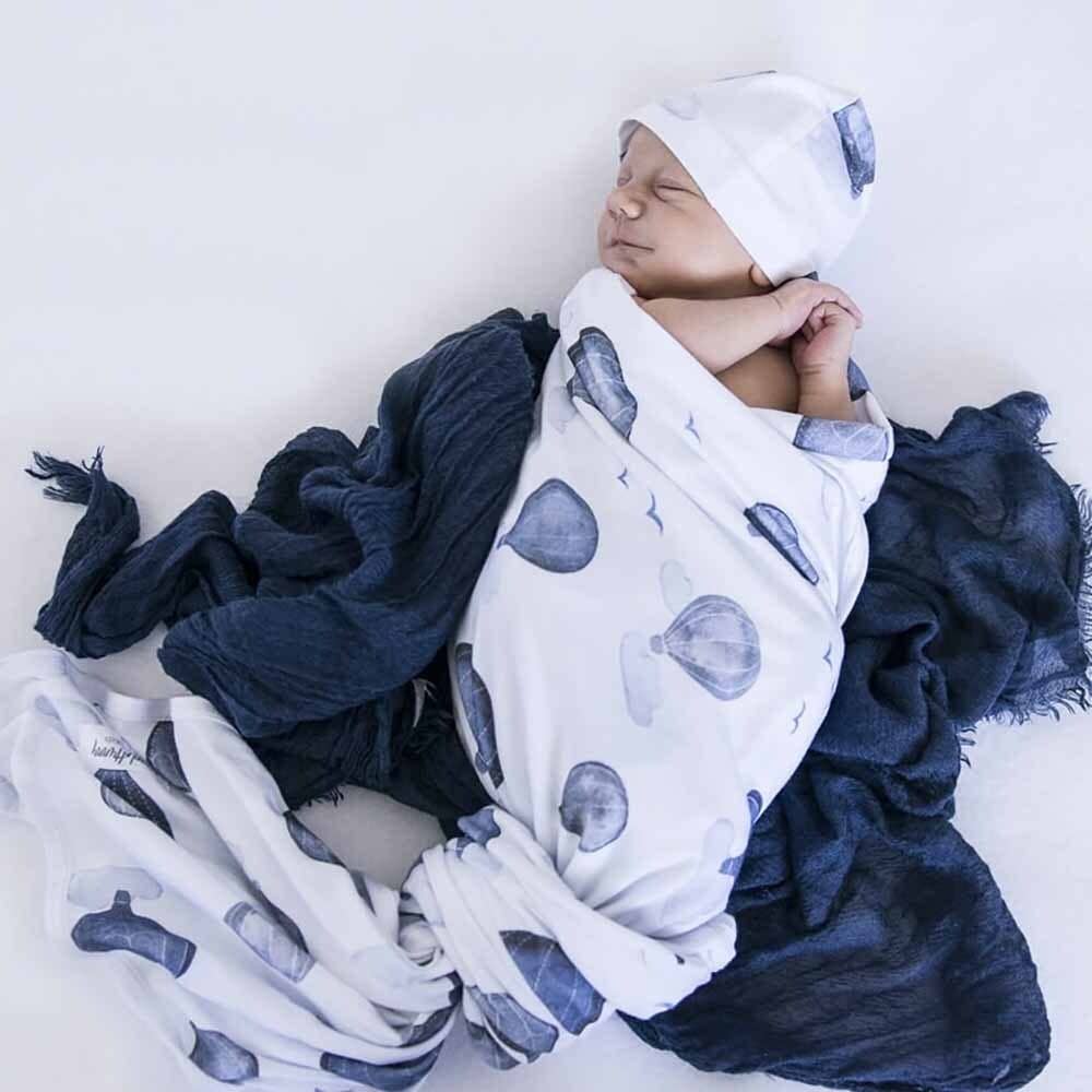 Snuggle Hunny - Cloud Chaser Jersey Wrap & Beanie Set