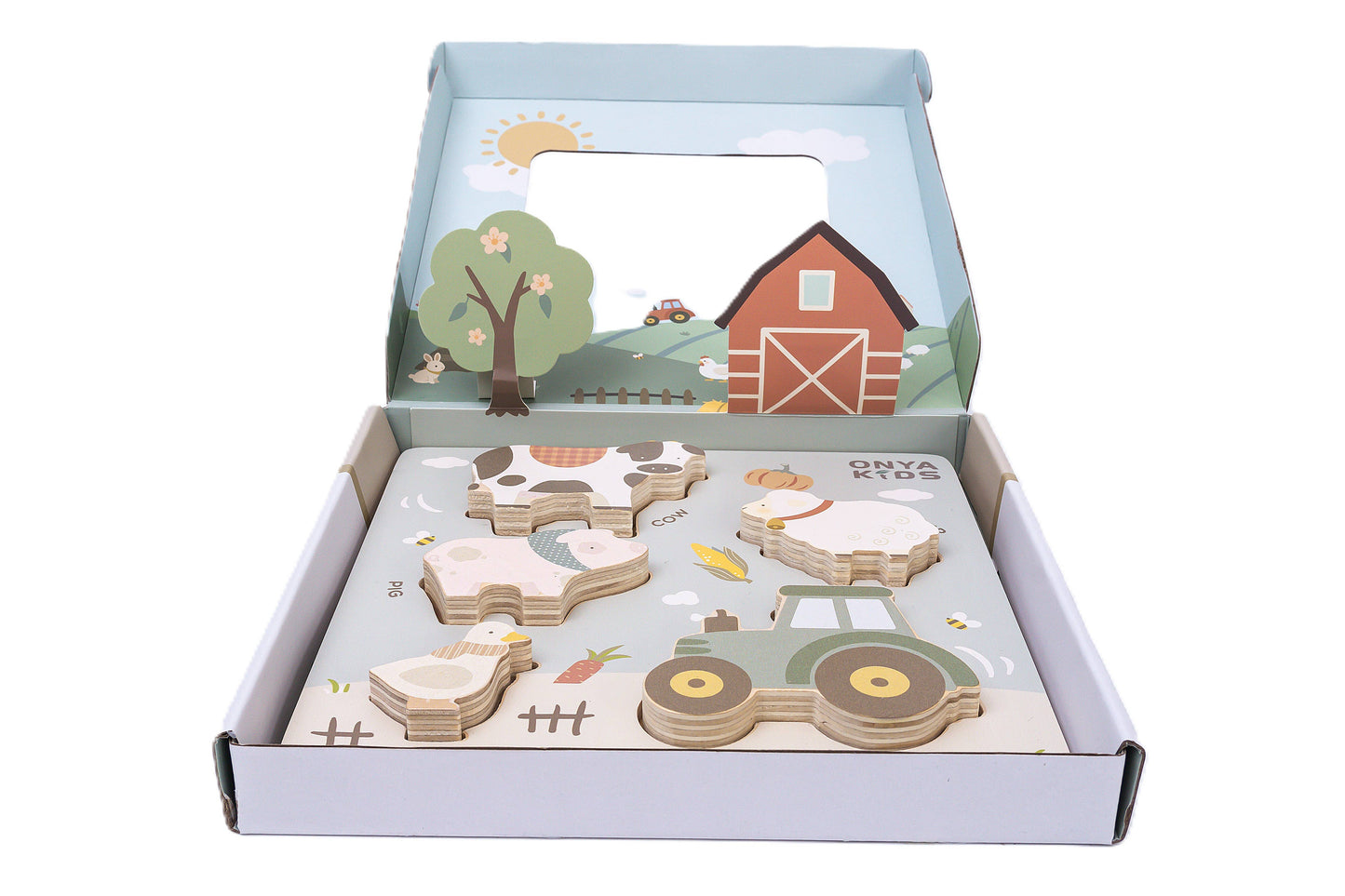 ToysLink - Onya Kids Wooden Farm Puzzle