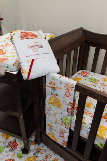 Savannah and Three - Farmyard Friends Cot Sheet