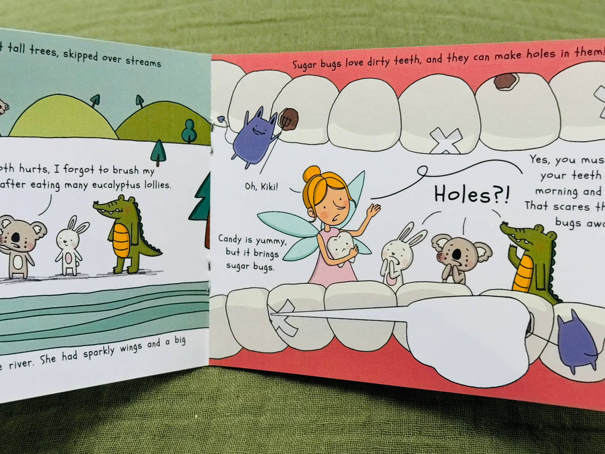 ToysLink - Wooden Happy Teeth Duo with Story Book-Bunny