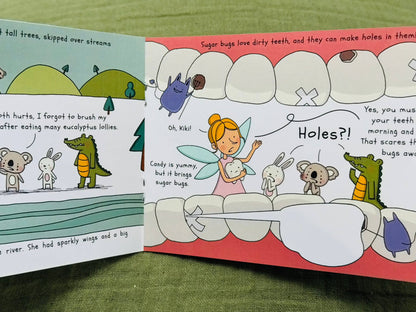 ToysLink - Wooden Happy Teeth Duo with Story Book-Bunny