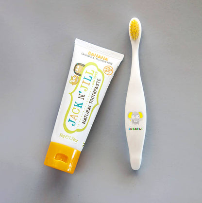 Jack N' Jill Kids - Tooth Buddy Pack-Natural Toothpaste Banana + Kids Toothbrush