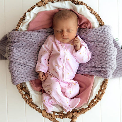 Snuggle Hunny - Twinkle Organic Snuggle Sleepsuit Zip Footie