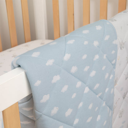 Living Textiles - Reversible Quilted Cot Comforter - Elephant Playtime